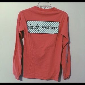 coral simply southern tee